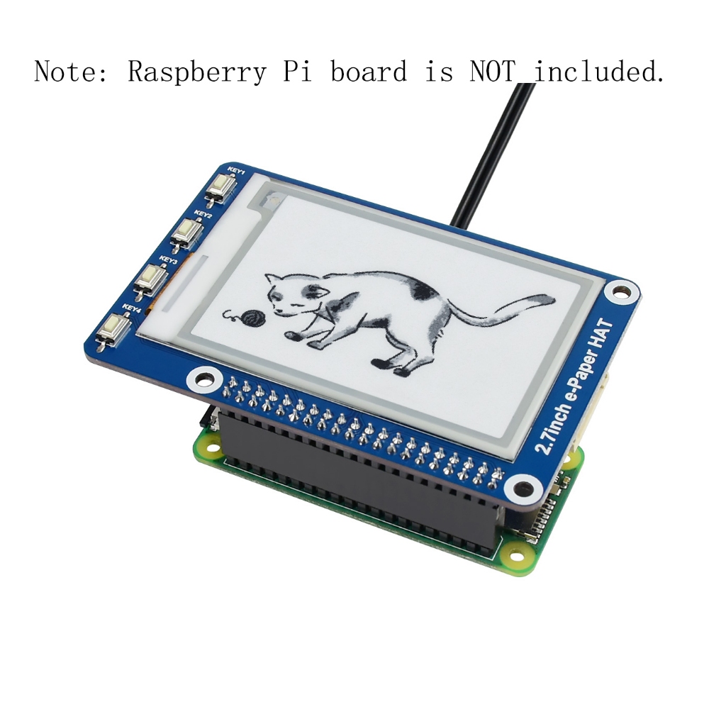 2.7inch Eink E-Paper หน้าจอ Display Screen Module HAT Kit for Arduino RPI Raspberry Pi 0 Zero 2 W WH