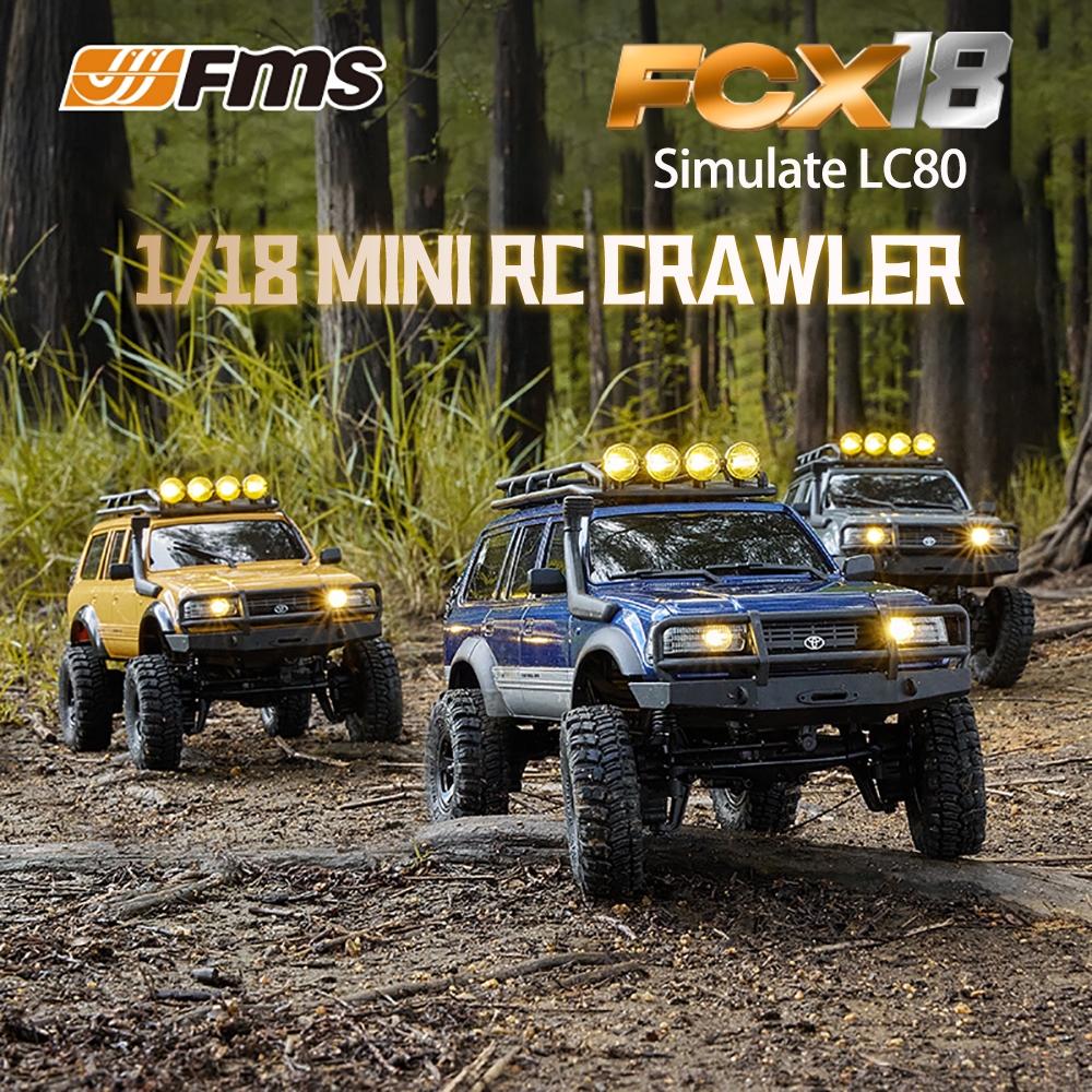 FMS FCX18 V2 LC80 RTR 2.4GHz 4WD 1/18 MINI RC รีโมทคอนโทรลไฟฟ้ารุ่นรถ Crawler ผู้ใหญ่ของเล่นเด็ก