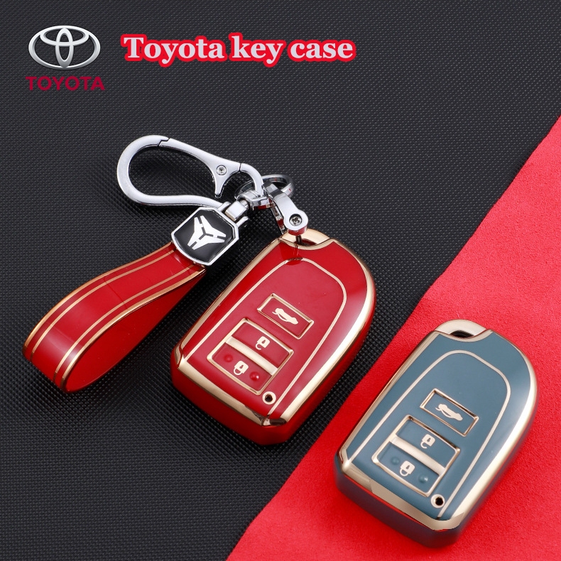 Toyota เคสกุญแจรีโมท vios yaris ฝาครอบกุญแจ toyota พวงกุญแจ