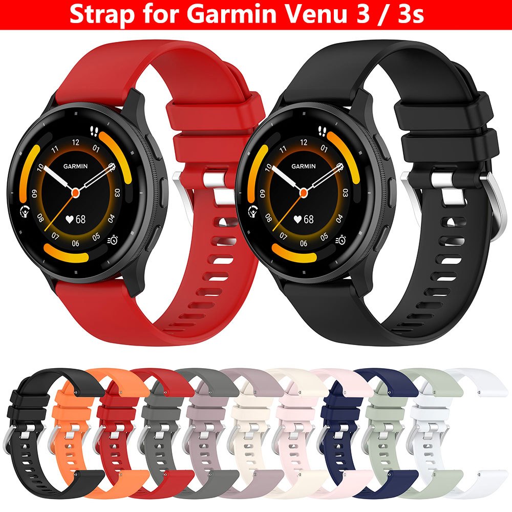 สายรัด เข้ากันได้กับ Garmin Venu 3/Venu 3s, สายรัดทดแทนซิลิโคนสําหรับสมาร์ทวอทช์ Garmin Venu 3/3s
