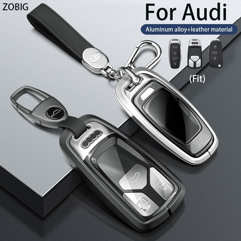 ZOBIG อลูมิเนียม + TPU สําหรับ Audi Key Fob ฝาครอบ Key Fob สําหรับ 2023 Audi A4 Q7 Q5 TT A3 A6 SQ5 R