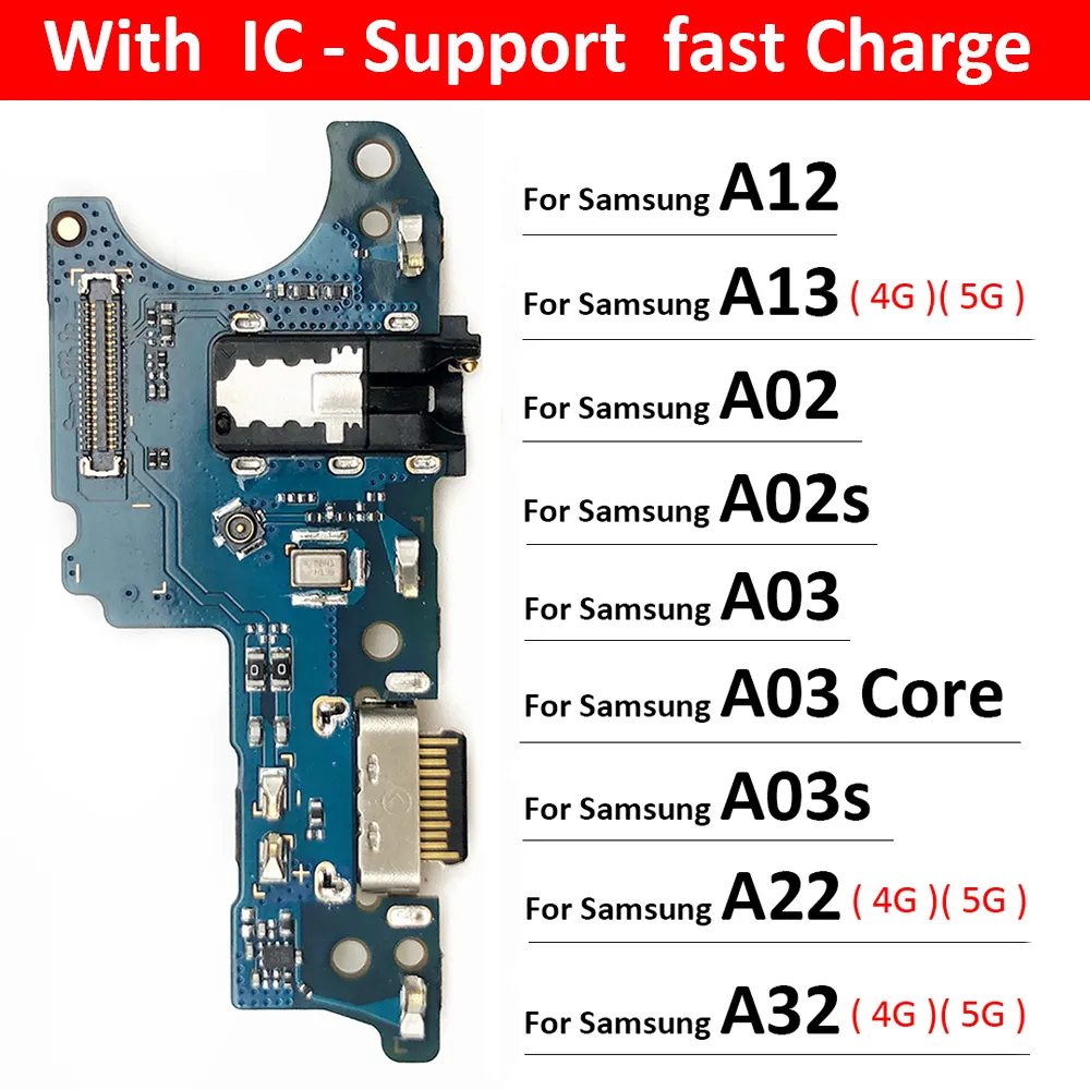 Usb ชาร์จพอร์ต Dock Charger Connector Flex สําหรับ Samsung A12 A02 A02s A03s A03 Core A13 A22 A32 A33 A53 A04 4G 5G