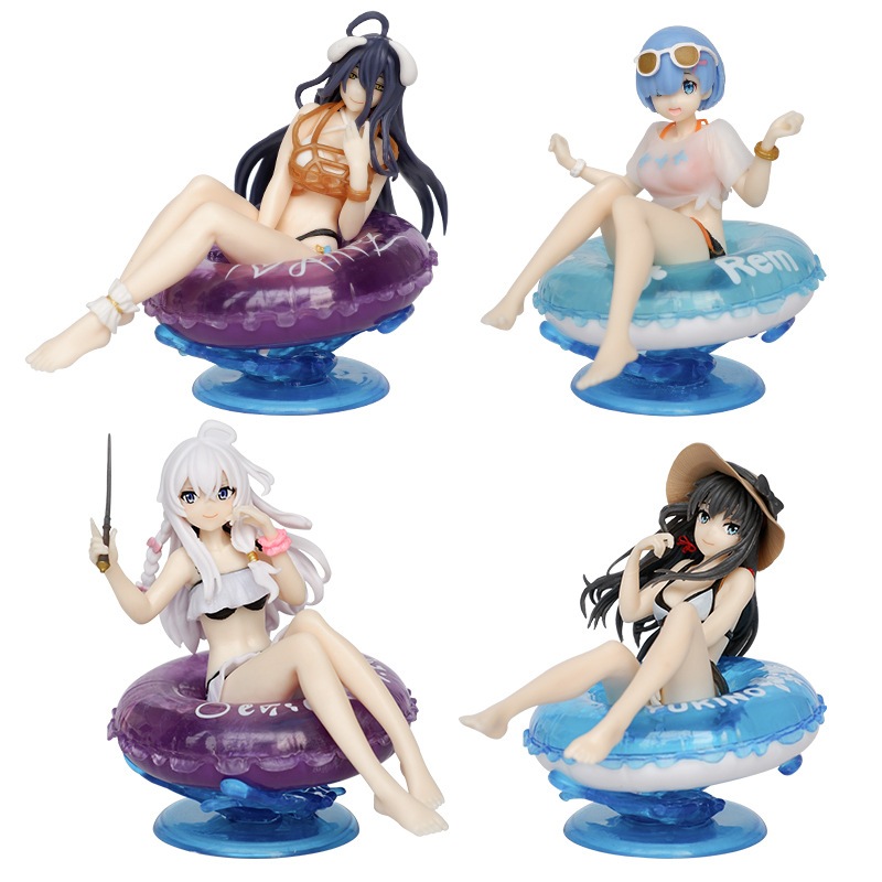 โมเดลตุ๊กตาฟิกเกอร์ PVC อนิเมะญี่ปุ่น Rem Yukinoshita