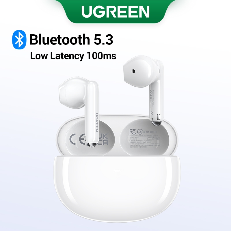 Ugreen P3 Bluetooth 5.4 H5 Bluetooth 5.3 ชุดหูฟังไร ้ สายกึ ่ งอินหู 4-Mic ลดเสียงรบกวนความล ่ าช ้ าต ่ ําอายุการใช ้ งานแบตเตอรี ่ สูงเหมาะสําหรับ Huawei Xiaomi iPhone 15
