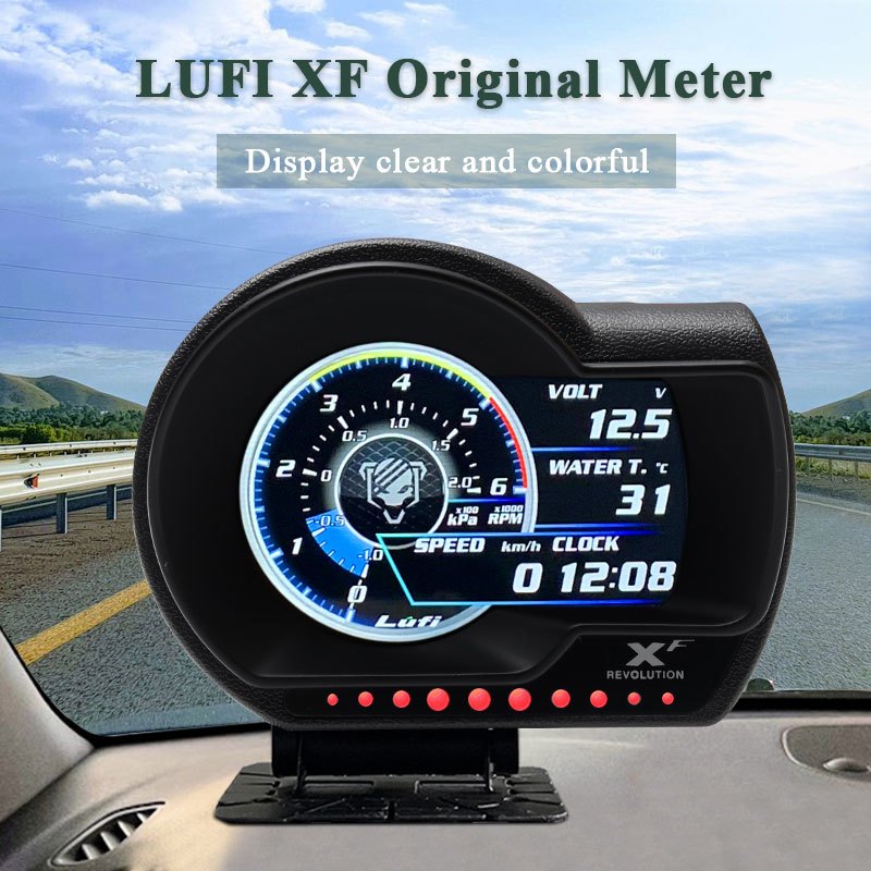เครื่องวัดเวอร์ชันภาษาอังกฤษ Lufi XF revolution OBD OBD2 meter Smart Digital Multi
