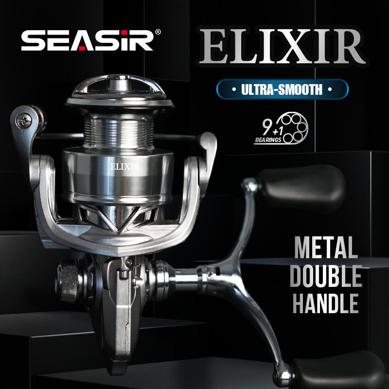 Seasir ELIXIR รอกตกปลาน้ําเค็ม ด้ามจับคู่ LT2000 LT3000 3000 Series 9+1BB Gear 5.2:1