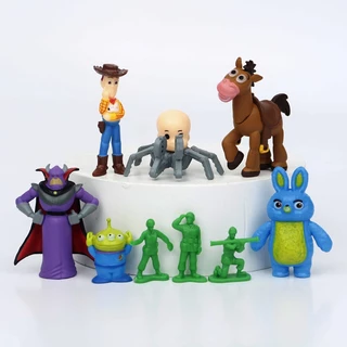 โมเดลฟิกเกอร์ Toy Story Woody Jessie Forky Lotso Bo Peep Rex Slinky Dog Hamm Aliens Ducky Q Version PVC ขนาด 3-5 ซม. ของเล่นสําหรับเด็ก 36 ชิ้น ต่อชุด