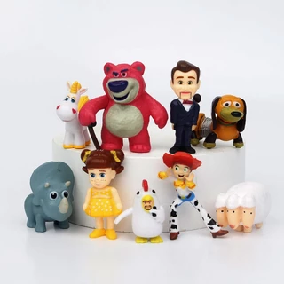 โมเดลฟิกเกอร์ Toy Story Woody Jessie Forky Lotso Bo Peep Rex Slinky Dog Hamm Aliens Ducky Q Version PVC ขนาด 3-5 ซม. ของเล่นสําหรับเด็ก 36 ชิ้น ต่อชุด