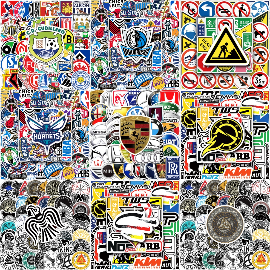 50 ชิ้นตลก NBA ฟุตบอลทีมโลโก้ VIKING โลโก้ต่างๆ Graffiti สติกเกอร์กันน้ําสําหรับ DIY โทรศัพท์แล็ปท็อปกีตาร์สเก็ตบอร์ดหมวกกันน็อครถตกแต่ง Decal