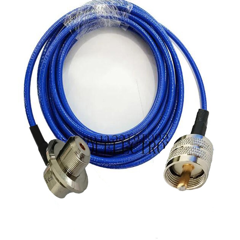 สายเคเบิลโคแอ็กเชียล RG142 UHF PL259 ตัวผู้ เป็น UHF SO239 ตัวเมีย สีฟ้า 50 ซม. 1/2/3/5/10 ม. สําหรับเสาอากาศวิทยุรถยนต์ 1 ชิ้น