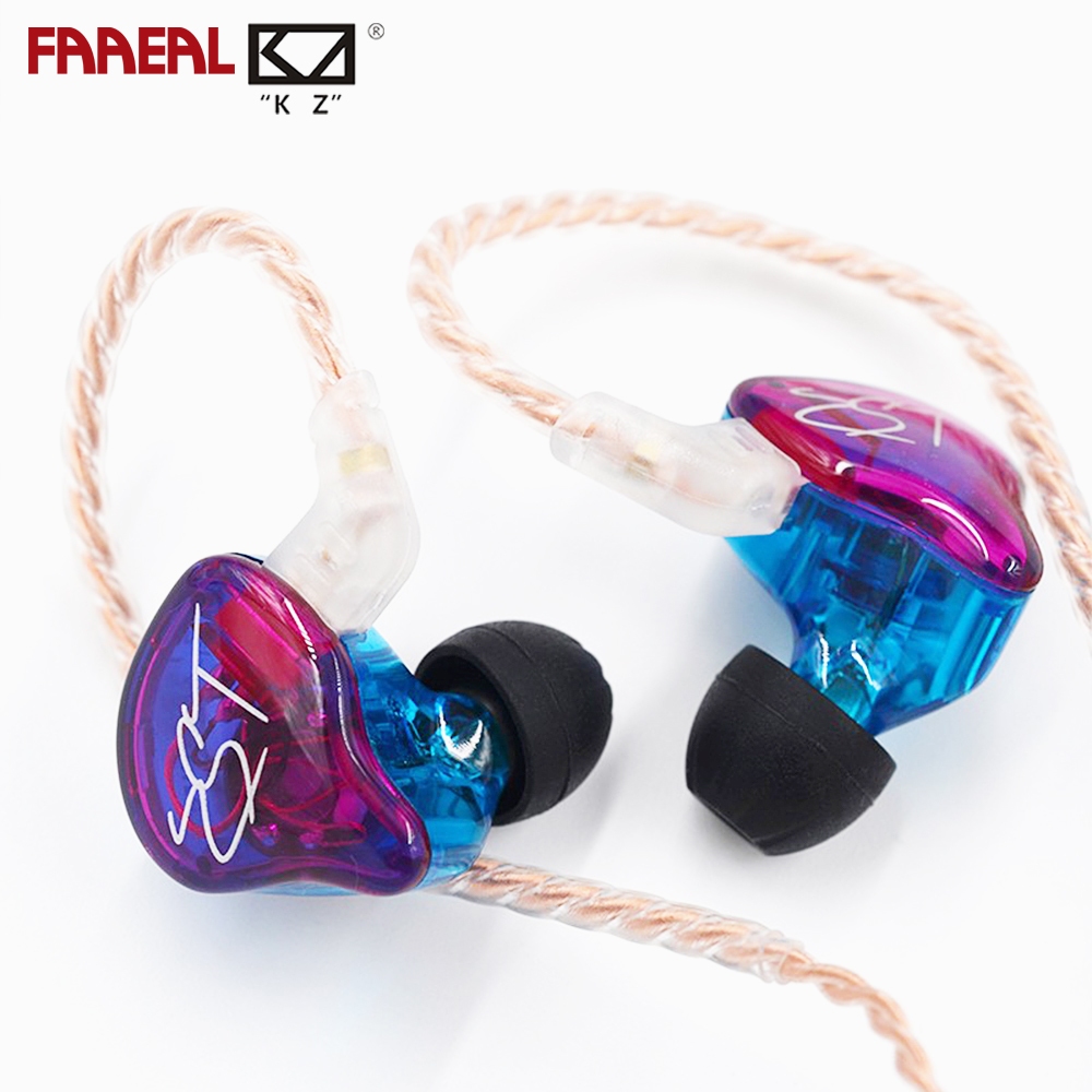 FAAEAL KZ ZST PRO สีสันหูฟังชนิดใส่ในหู DD + BA Hybrid หูฟังแบบไดนามิก Armature ที่ถอดออกได้ HiFi เพ