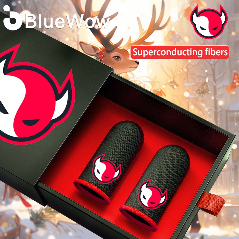 Bluewow ปลอกสวมนิ้วมือ หน้าจอสัมผัส กันเหงื่อ ลายเกมปีศาจ สําหรับเล่นเกมโทรศัพท์มือถือ