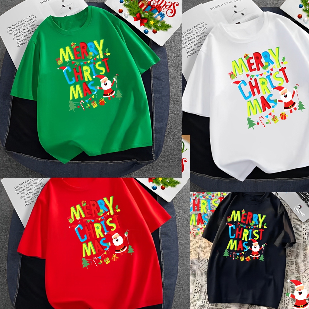 เสื้อยืดคริสต์มาส Merry Christmas T-Shirt ขนาด S-5XL