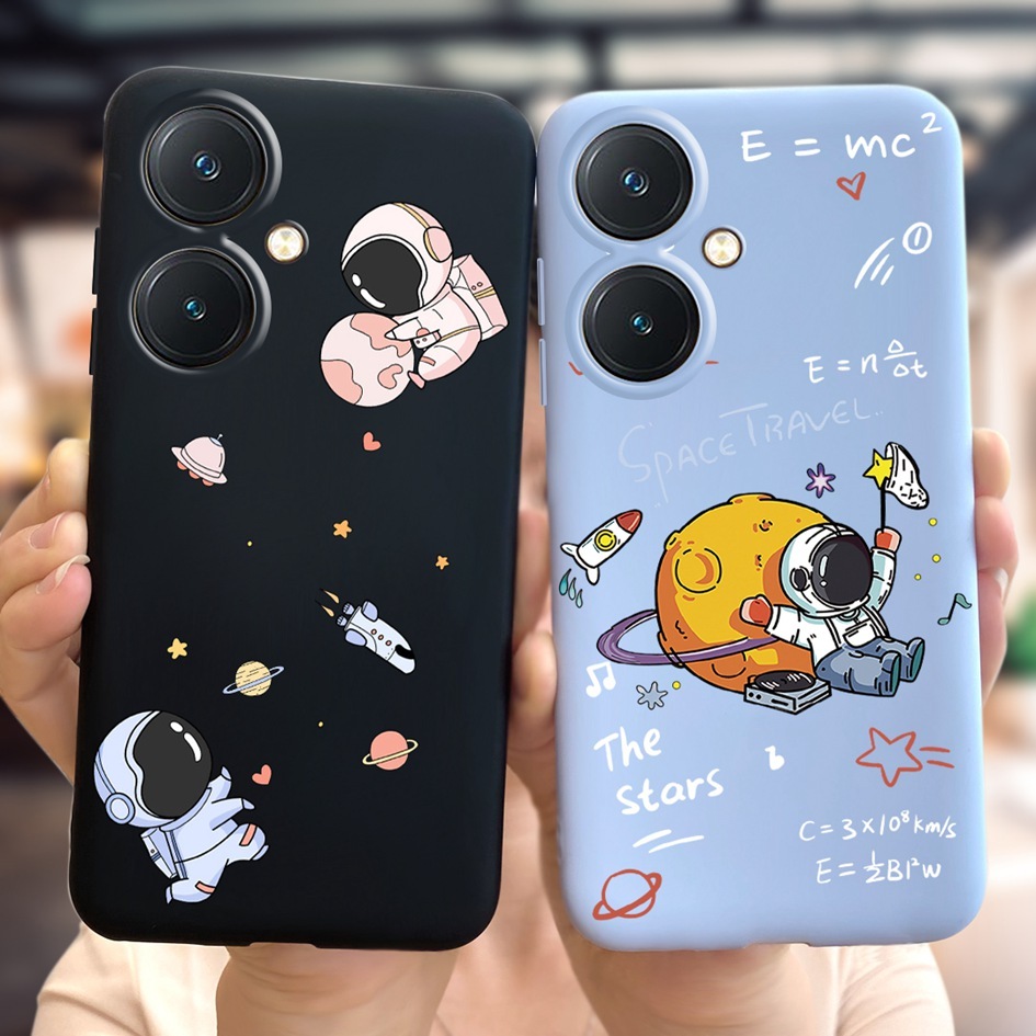 เคสโทรศัพท์มือถือ ซิลิโคน กันกระแทก ลายนักบินอวกาศน่ารัก สําหรับ Vivo Y27 4G 5G Case V2249 V2302 Y27 Y 27 2023