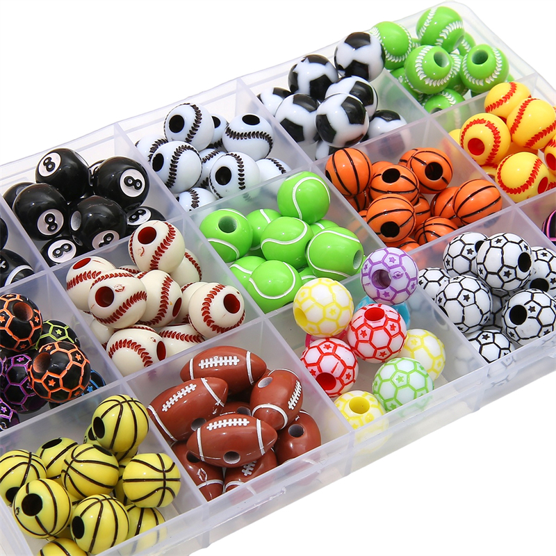 ลูกปัดอะคริลิค หลายลูก สําหรับทําเครื่องประดับ DIY 10-30 ชิ้น/ถุง