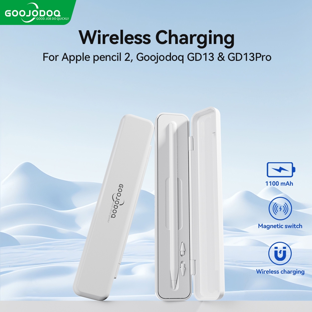GOOJODOQ การชาร์จไร้สายสําหรับดินสอ Stylus GD13/GD13 Pro,สําหรับ Apple pencil 2 1100 mAh แม่เหล็กชาร