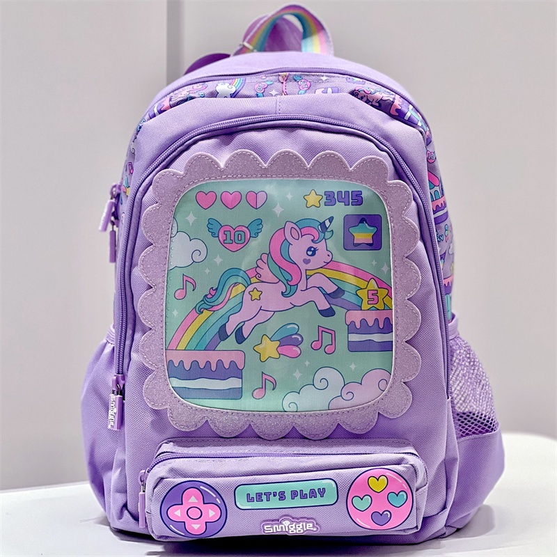 Smiggle Lets Play Junior Character Backpack Movin ' Junior Character Backpack Boys dinosaur 3-6 ปีกระเป ๋ านักเรียน