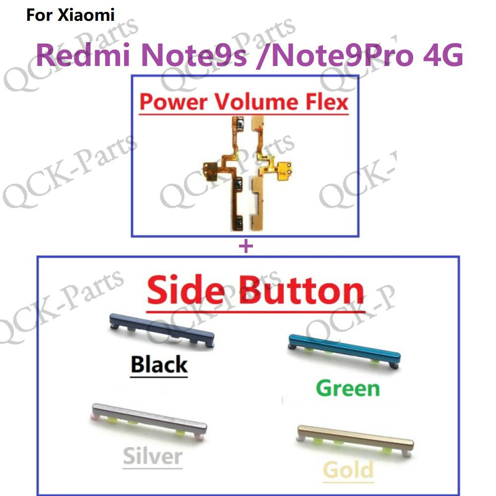 ใหม่ ปุ่มกดสวิตช์เปิด ปิด และลดระดับเสียง ด้านข้าง แบบเปลี่ยน สําหรับ Xiaomi Redmi Note 9s 9 Pro 4G