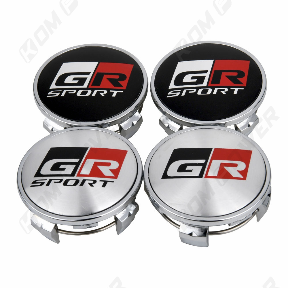 1ชุด/4ชิ้น OD 62MM / ID 56มม GR ฝาครอบดุมล้อ TOYOTA GAZOO RACING โลโก้ ฝาครอบดุมล้อแม็ก โตโยต้า จีอาร์