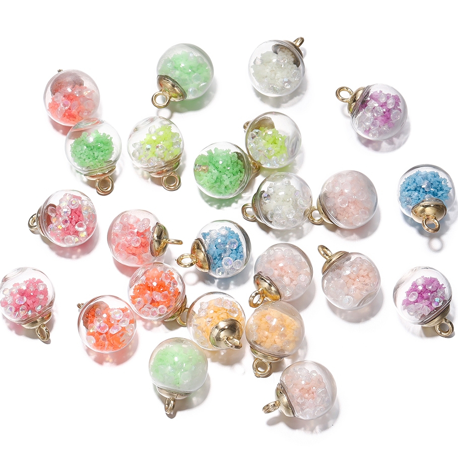 St. Kunkka จี้ลูกบอลคริสตัลใส สําหรับทําเครื่องประดับ สร้อยข้อมือ ต่างหู DIY 10 ชิ้น ต่อแพ็ค