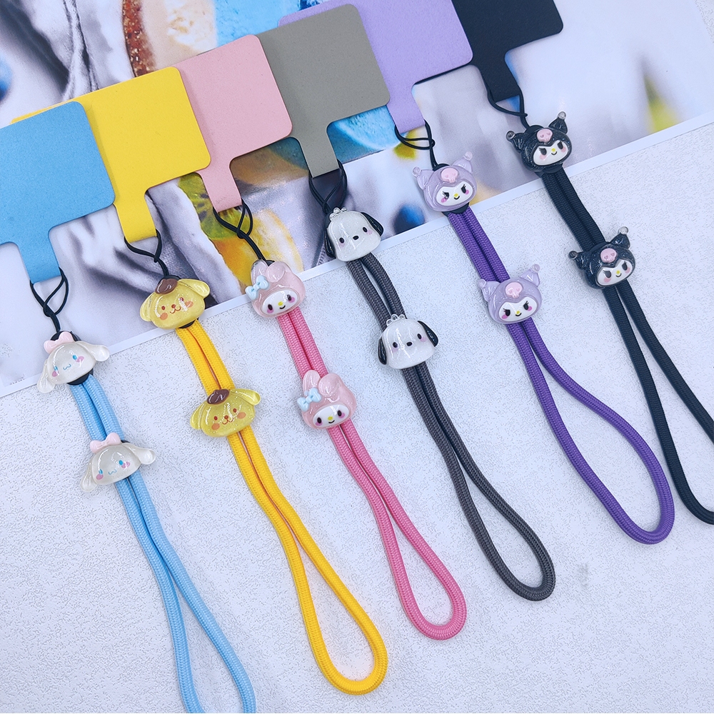 สายโซ่คล้องโทรศัพท์มือถือ ลายการ์ตูนกระต่าย สีชมพู