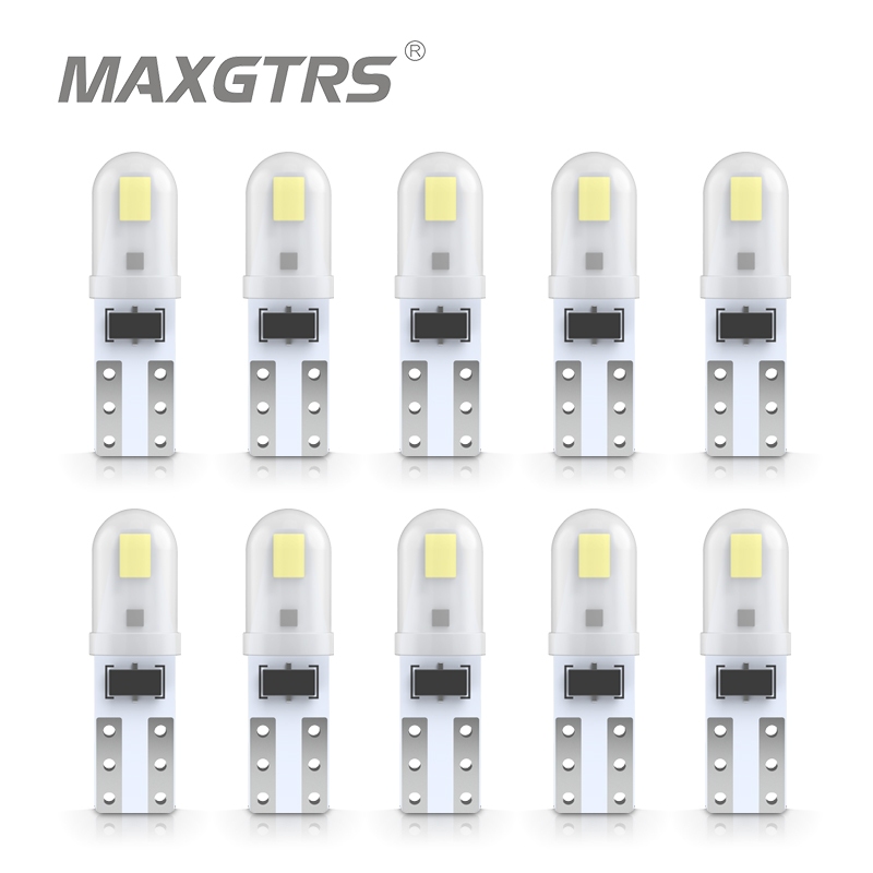 Maxgtrs T5 74 W1.2W W3W หลอดไฟ LED สว่างมาก ออโต้ ลิ่ม เกจ แดชบอร์ด โคมไฟเตือนรถ ไฟแสดงสถานะ เครื่องดนตรี คลัสเตอร์ (10 ชิ้น / 20 ชิ้น)