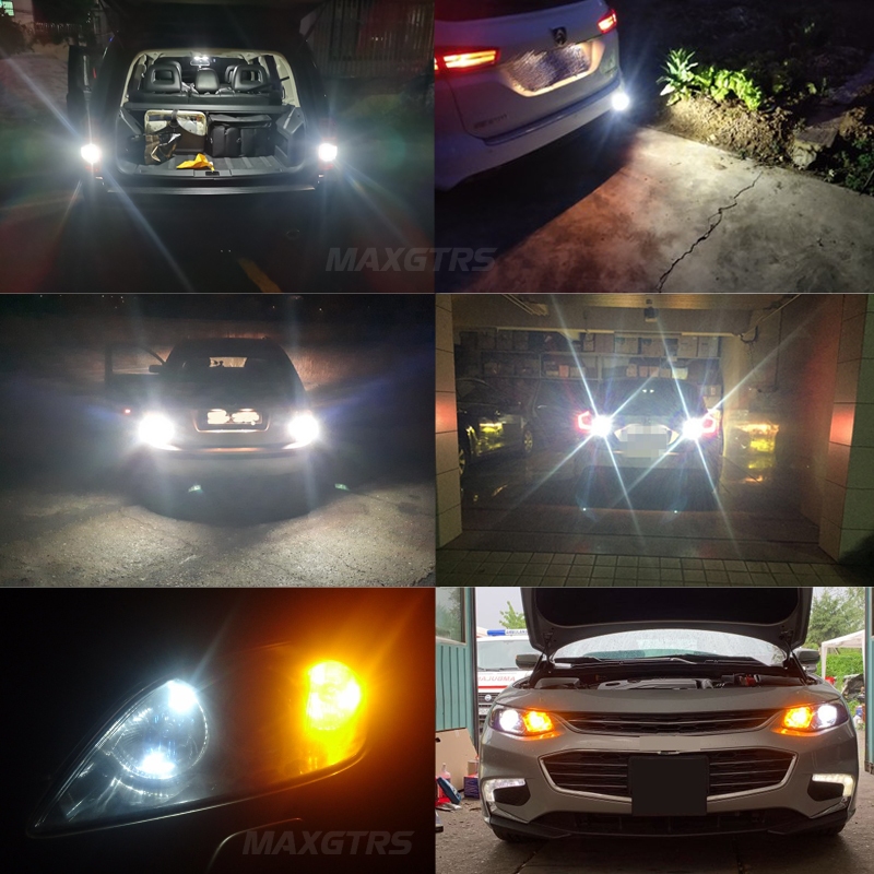Maxgtrs 2X T15 W16W 921 912 Led 4014+3030 6000K ไฟเลี้ยวไฟ Led สีขาวสีแดงสีเหลืองสําหรับติดรถยนต์ - รูปที่ 7