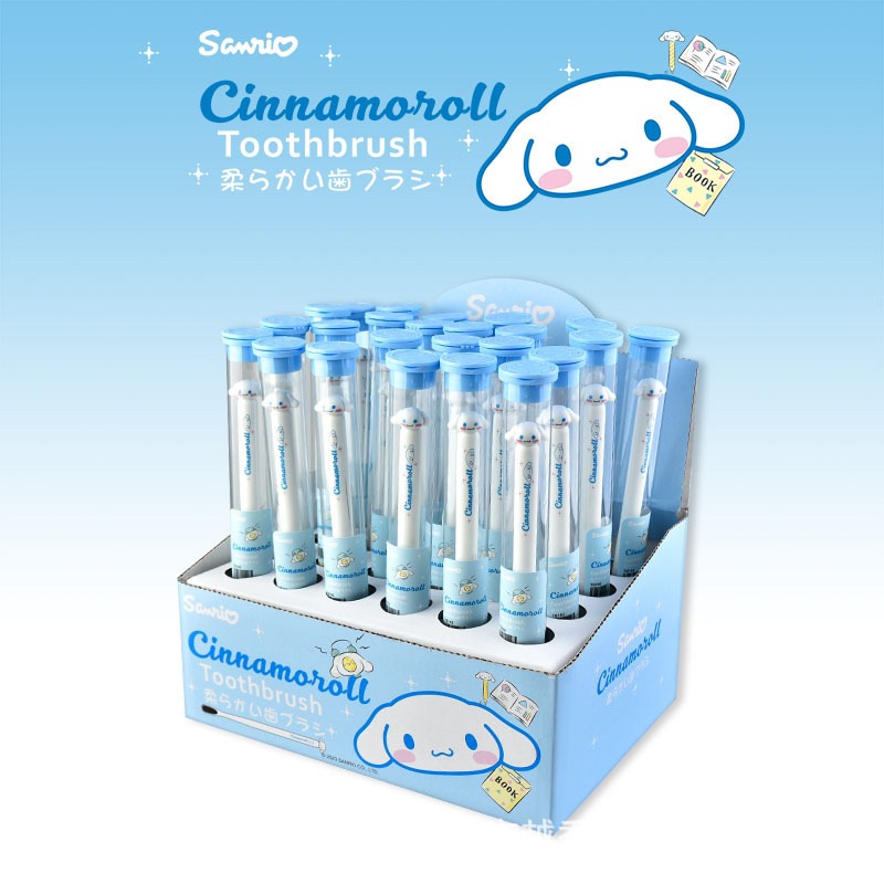 Kuromi Melody Cinnamon Dog Kitty แปรงสีฟัน ขนแปรงนุ่ม แปรงสีฟันซานริโอ้ ผู้ใหญ่ เส้นใยถ่านไม้ไผ่ อุปกรณ์อาบน้ํา แปรงทําความสะอาด เดินทาง แบบพกพา สําหรับเด็ก ผู้ใหญ่