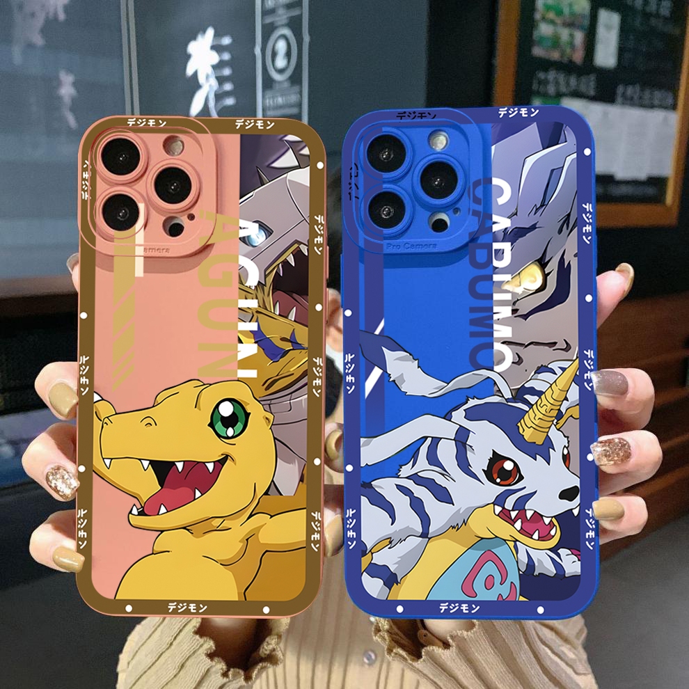 เคสโทรศัพท์มือถือ ขอบสี่เหลี่ยม ลาย Digimon Adventure สําหรับ POCO X4 Pro X5 M3 M6 Pro 4G X3 NFC GT F3 C55 F5 M5S