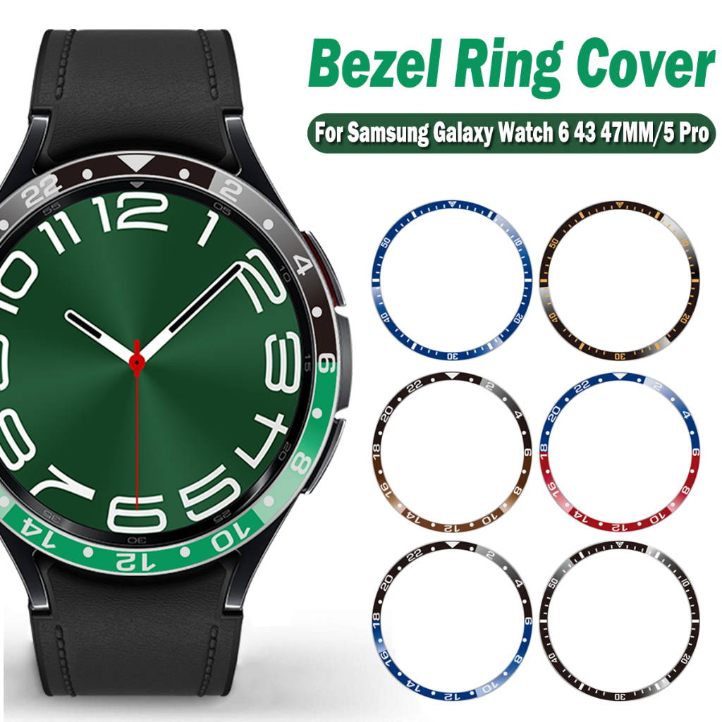 สําหรับ Samsung Galaxy Watch 6 คลาสสิก 43 มม. 47 มม. แหวนฝา ฝาครอบ สเตนเลส เคสป้องกันสมาร์ทวอทช์ กรอบป้องกัน