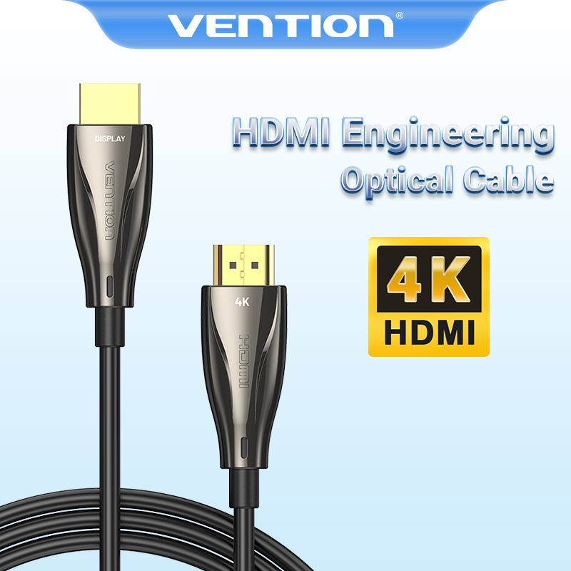 Vention สายเคเบิล ไฟเบอร์ออปติก HDMI 4K 60Hz สําหรับ เสียวหมี่ Mi Box Apple TV ตัวผู้ เป็น ตัวผู้ ความละเอียด UHD อัตราการส่งสัญญาณ 18Gbps HDMI