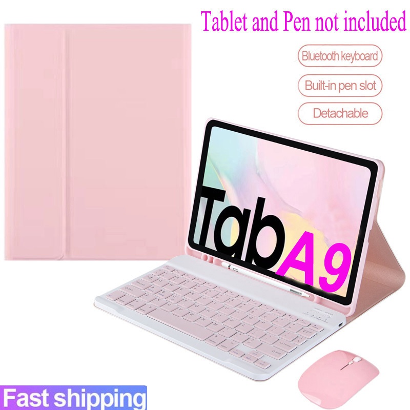 เคสคีย์บอร์ดบลูทูธไร้สาย แบบแม่เหล็ก สําหรับ Samsung Galaxy Tab A9 8.7 นิ้ว SM-X110 SM-X115 A9+ 11 นิ้ว SM-X210 SM-X216
