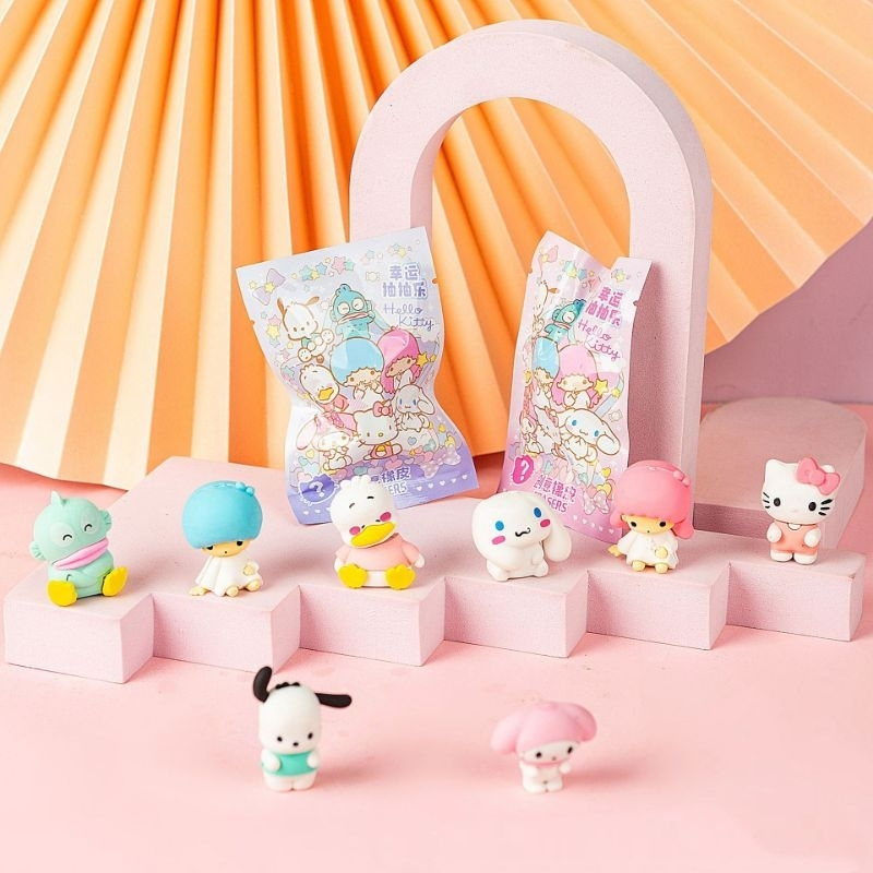 32ชิ้น ซานริโอ 3D ยางลบ กล่องตาบอด คุโรมิ การ์ตูน blind box นักเรียน ของขวัญวันเกิด - รูปที่ 6