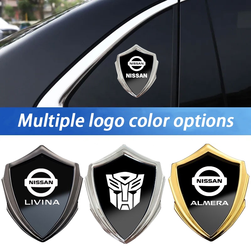 Nissan นิสสันรถ 3D Retrofit โลหะหน้าต่างสติ๊กเกอร์มาร์ช Almera หมายเหตุ Livina X-trail Sentra Navara Kicks ส่วนบุคคล Retrofit Tailgate ตกแต่งสติ๊กเกอร์สำหรับรถยนต์ทุกคัน