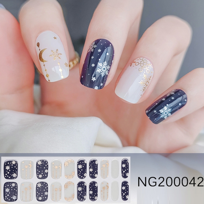 สติกเกอร์ติดเล็บเจล กึ่งเจล ลายฮาโลวีน วันคริสต์มาส สําหรับตกแต่งเล็บเจล UV DIY 20 ชิ้น