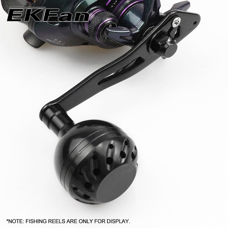 EKfan 90 มม.อลูมิเนียม double Hole ลูกบิดเดี่ยว Baitcasting/Trolling ตกปลา Reel สําหรับ daiwa shimano abu 8*5/7*4 มม.Hole Lure Reel Handle DIY อุปกรณ์เสริม ราคา ถูกที่สุด ดีลบีเคเค แกลเลอรีภาพที่ 8