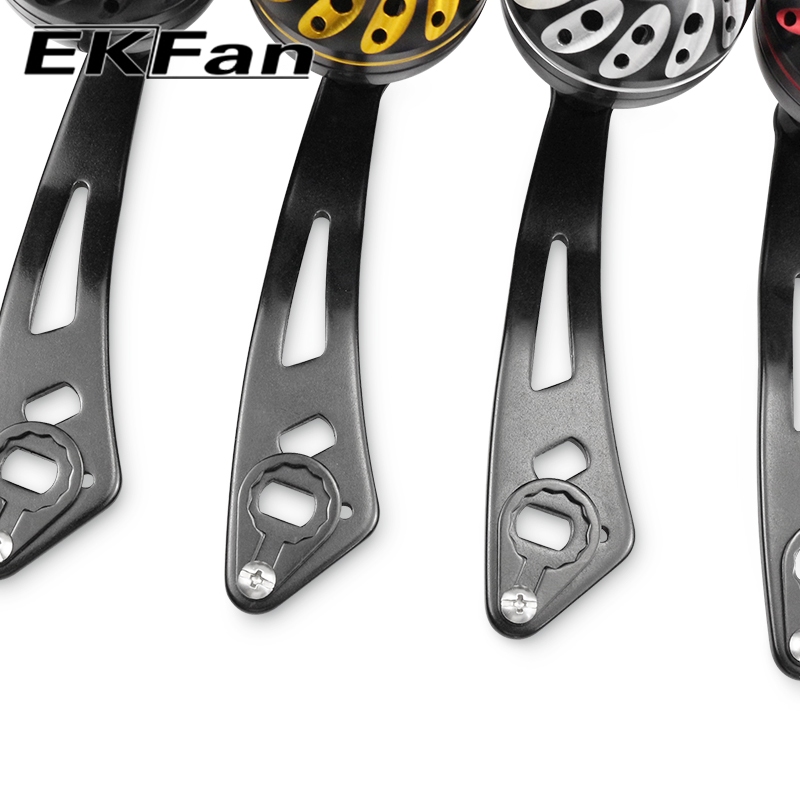 EKfan 90 มม.อลูมิเนียม double Hole ลูกบิดเดี่ยว Baitcasting/Trolling ตกปลา Reel สําหรับ daiwa shimano abu 8*5/7*4 มม.Hole Lure Reel Handle DIY อุปกรณ์เสริม ราคา ถูกที่สุด ดีลบีเคเค แกลเลอรีภาพที่ 3