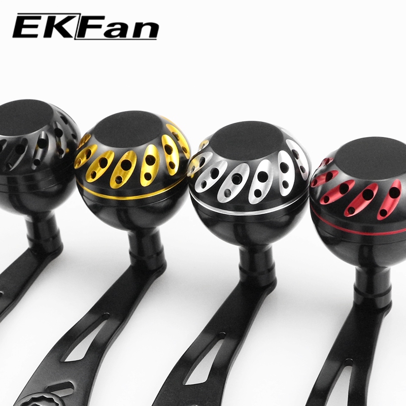 EKfan 90 มม.อลูมิเนียม double Hole ลูกบิดเดี่ยว Baitcasting/Trolling ตกปลา Reel สําหรับ daiwa shimano abu 8*5/7*4 มม.Hole Lure Reel Handle DIY อุปกรณ์เสริม ราคา ถูกที่สุด ดีลบีเคเค แกลเลอรีภาพที่ 4