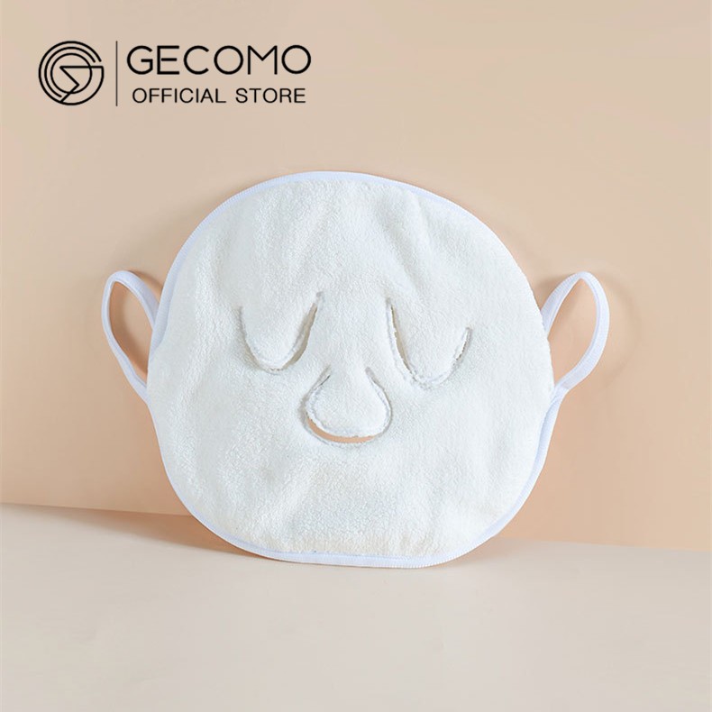 Gecomo ผ้าขนหนู ผ้าเช็ดหน้า ประคบร้อน เปิดรูขุมขน บรรเทาผิว ผ้าฝ้ายธรรมชาติ ระบายอากาศ ไม่เรืองแสง ดูแลผิวหน้า