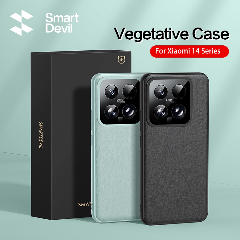 SmartDevil เคสหนัง แบบบางพิเศษ ป้องกันเลนส์ สําหรับ Xiaomi 14