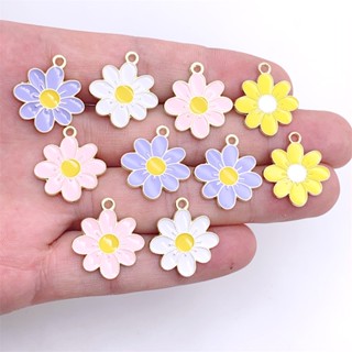 จี้สร้อยคอ สร้อยข้อมือ รูปดอกเบญจมาศ สีสันสดใส 10 ชิ้น