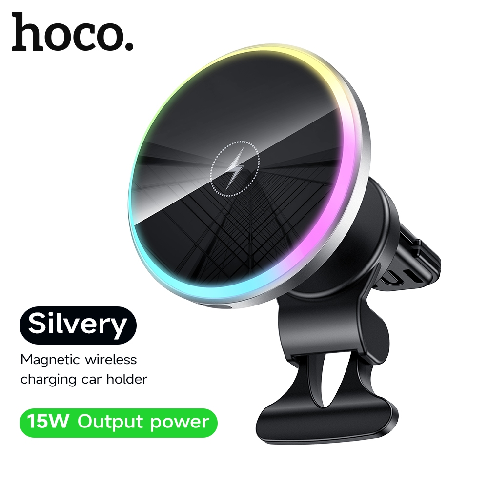 Hoco S20 Qi 15W อุปกรณ์ชาร์จแม่เหล็กไร้สาย ติดช่องแอร์รถยนต์ สําหรับสมาร์ทโฟน Android 12 15