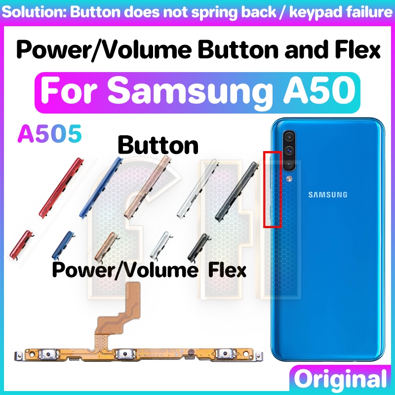 ปุ่มปรับระดับเสียง ปุ่มกดเปิดปิด แบบยืดหยุ่น สําหรับ Samsung Galaxy A50 A505
