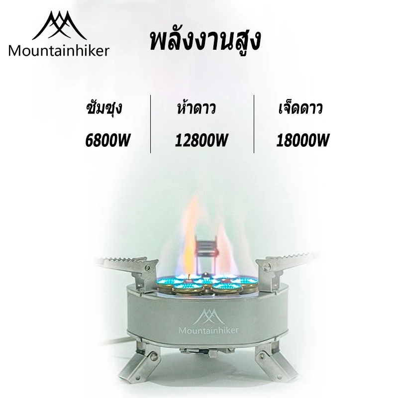 Mountainhiker เตาแก๊สพับได้ 3/5/7 หัว สำหรับแคมป์ปิ้ง thumbnail 7