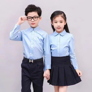 เชิ๊ตเด็กใน [แถมโบว์หูกระต่าย ฟรี!] สีฟ้าและสีชมพู