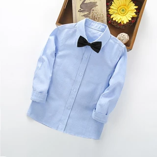 เชิ๊ตเด็กใน [แถมโบว์หูกระต่าย ฟรี!] สีฟ้าและสีชมพู