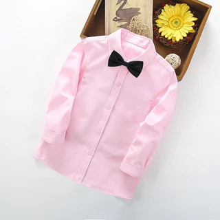 เชิ๊ตเด็กใน [แถมโบว์หูกระต่าย ฟรี!] สีฟ้าและสีชมพู
