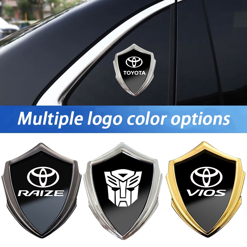 Toyota โตโยต้ารถยนต์ 3D Retrofit โลหะหน้าต่างสติ๊กเกอร์ VIOS Yaris Veloz Avanza Fortuner Rush Innova