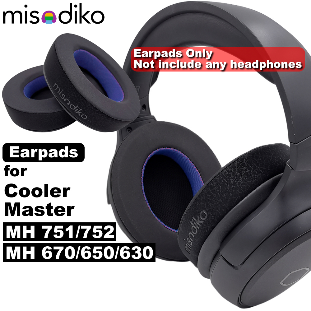 Misodiko แผ่นครอบหูฟัง แบบเปลี่ยน สําหรับหูฟังเกมมิ่ง Cooler Master MH670 MH751 MH752