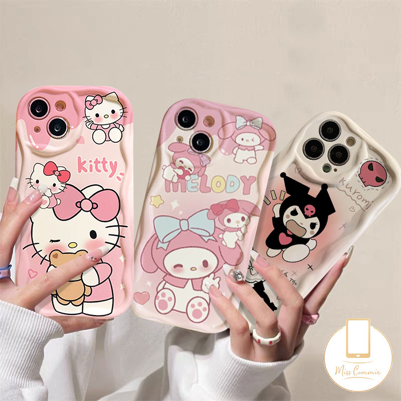 เคสโทรศัพท์มือถือ ไล่โทนสี ลายการ์ตูนคิตตี้น่ารัก สีชมพู สําหรับ Samsung A24 A05 A05S A34 A53 A11 A12 A13 A14 A04E A50 A54 A10s A23 A04s A31 A20s A33 A52 A32 A03 A02s